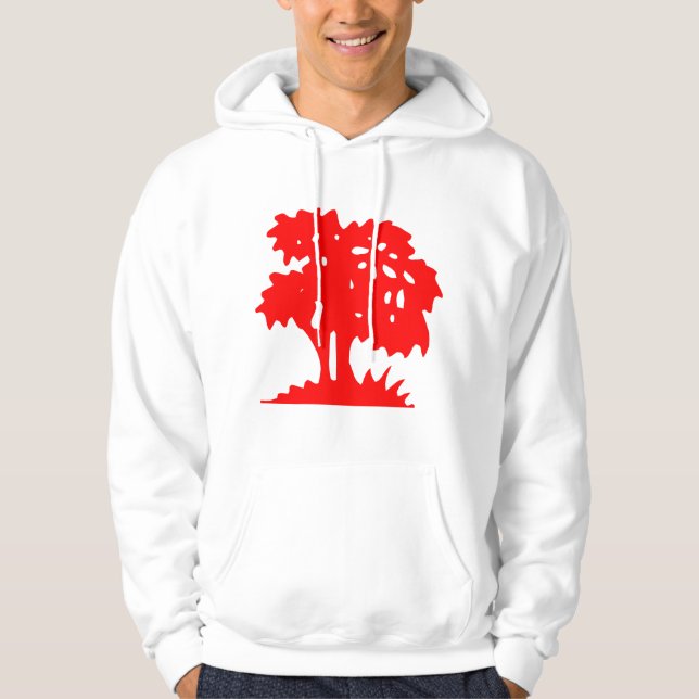 Veste À Capuche Arbre à dessin - Rouge (Devant)