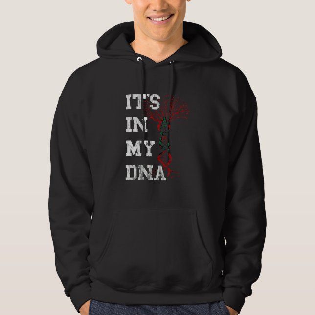 Veste À Capuche Arbre ADN Marocain Racines Marocaines Molécules Ma (Devant)