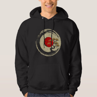 Veste À Capuche Arbre Bonsaï dans le cercle Enso du bouddhisme zen