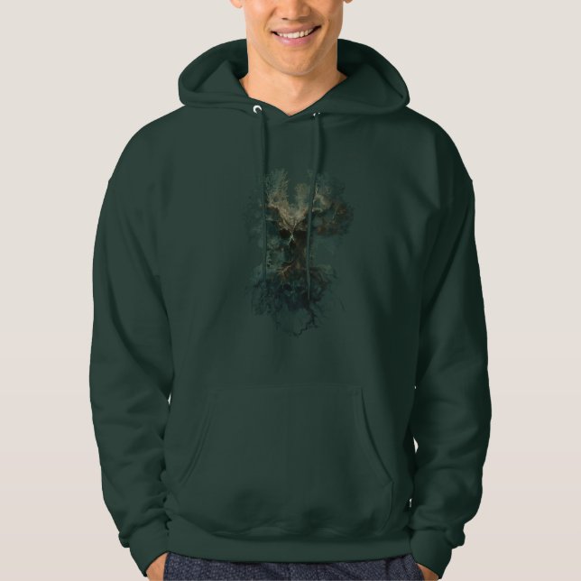 Veste À Capuche Arbre de crâne Surréalisme Nature sombre (Devant)