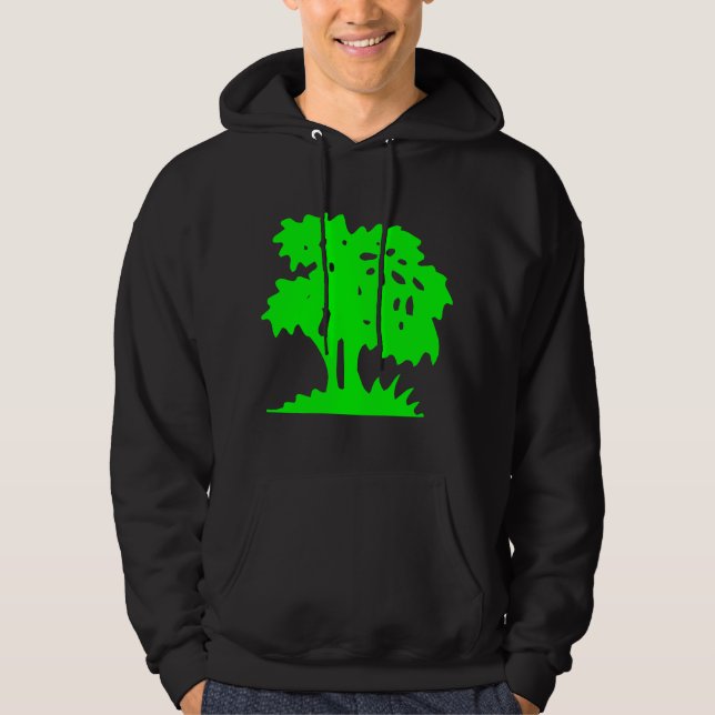 Veste À Capuche Arbre de dessin animé - Vert (Devant)
