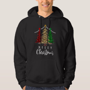Veste À Capuche Arbre de Noël Léopard Buffle Plaid Xmas Tree Lien