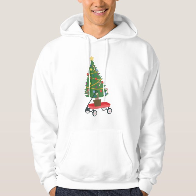 Veste À Capuche Arbre de Noël Wagon (Devant)