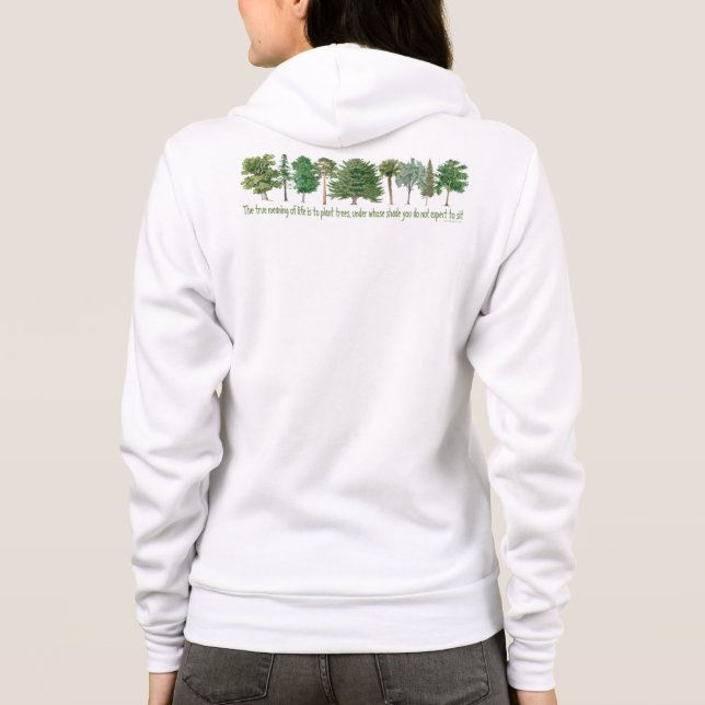 Veste À Capuche Arbres Plantes (Dos)