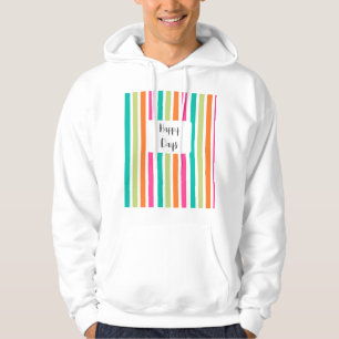 Veste À Capuche Arc-en-ciel bandes verticales coloré rétro multico