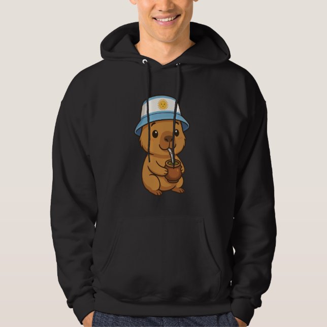 Veste À Capuche Argentinian Capybara Yerba Mate Kawaii Argentina C (Devant)
