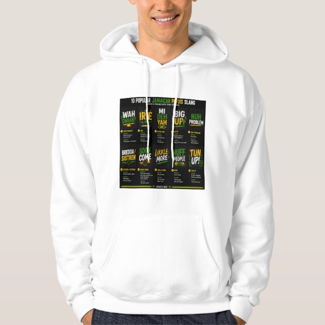 Veste À Capuche Argot jamaïcain Patois (Devant)