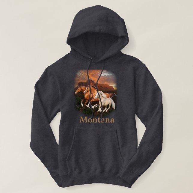 Veste À Capuche Arizona Chevaux sauvages (Design devant)