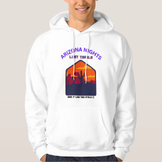 Veste À Capuche ARIZONA NUITS PERDU TRAILS Typographie Design