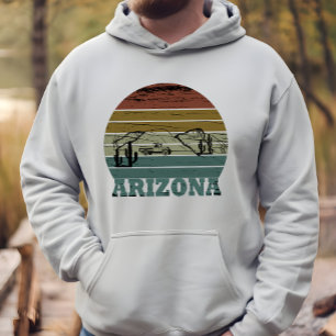 Veste À Capuche Arizona Sedona coucher de soleil vintage rétro az