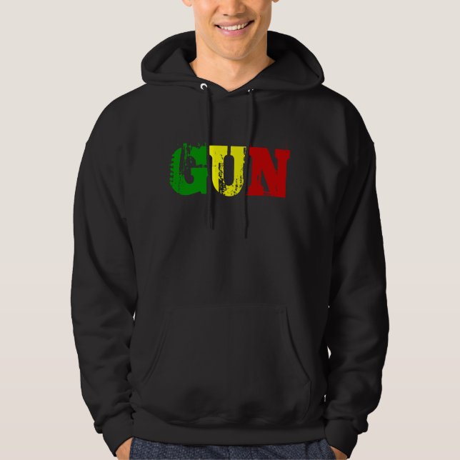 VESTE À CAPUCHE ARME À FEU RASTA (Devant)