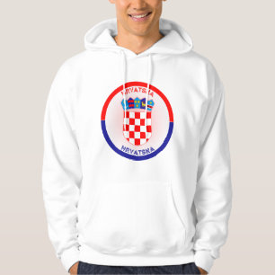 Veste À Capuche Armoiries de Croatie en forme de cercle