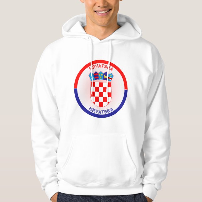 Veste À Capuche Armoiries de Croatie en forme de cercle  (Devant)