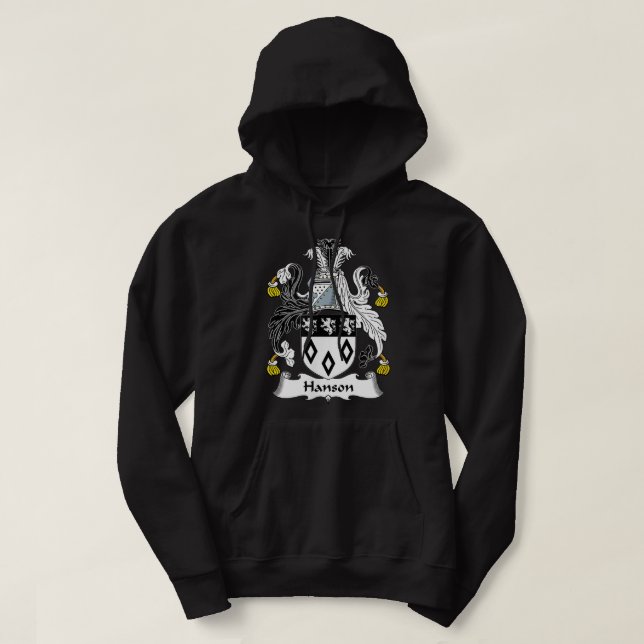 Veste À Capuche Armoiries de Hanson Family Crest  (Design devant)