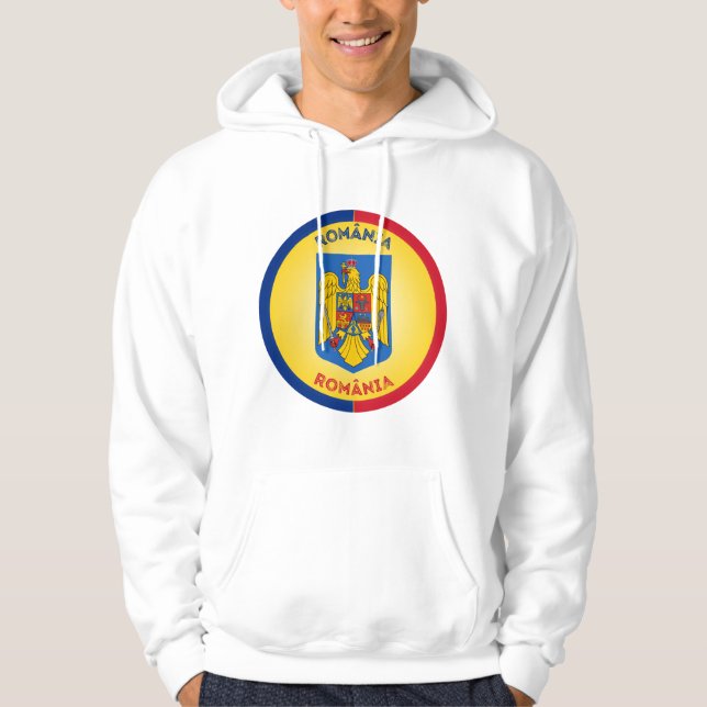 Veste À Capuche Armoiries de Roumanie Forme de Cercle (Devant)