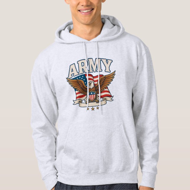 Veste À Capuche Army Flag Shield Hoodie (Devant)