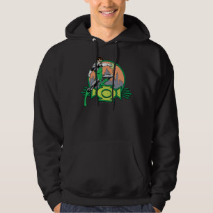 Veste À Capuche Arrière - plan et logo verts de ville de lanterne