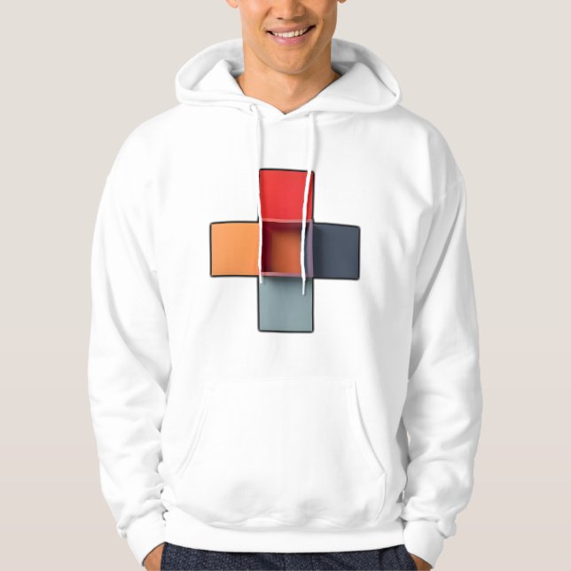 Veste À Capuche Art Abstrait audacieux et moderne (Devant)