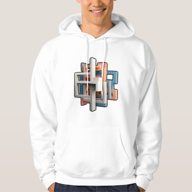 Veste À Capuche Art Abstrait audacieux et moderne (Devant)