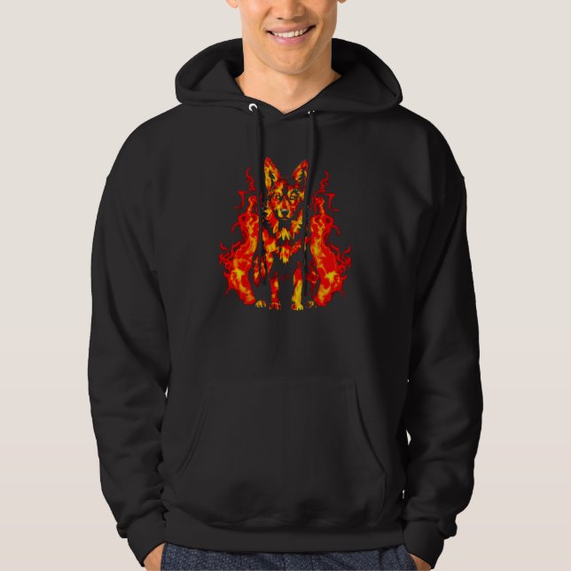 Veste À Capuche Art Berger Allemand Feu (Devant)