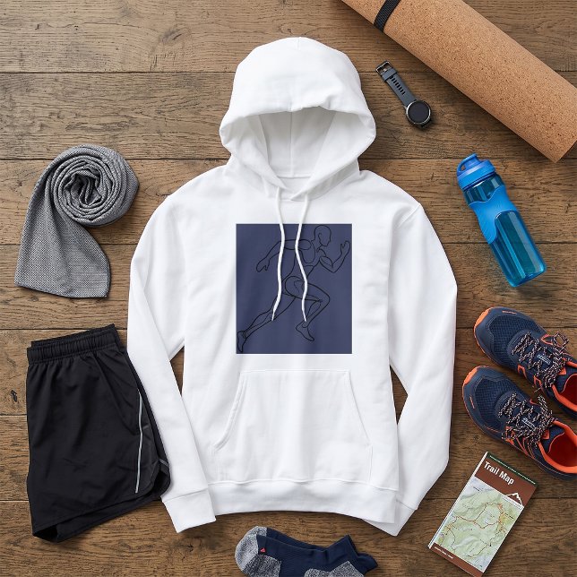 Veste À Capuche Art de ligne continue Sprinter en course (Créateur téléchargé)