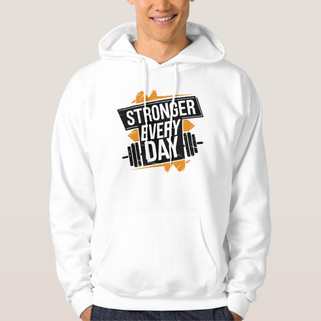Veste À Capuche Art de motivation pour la progression de la forme  (Devant)