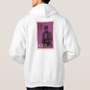 Veste À Capuche Art de tampon violet homme en costume carreaux cha