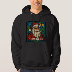 Veste À Capuche Art déco vitrail de Noël Santa personnalisé