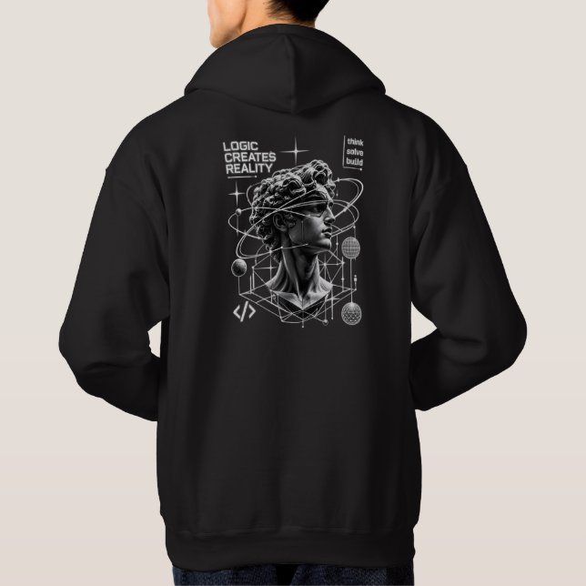 Veste À Capuche Art Futuriste Élargir Votre Esprit (Dos)