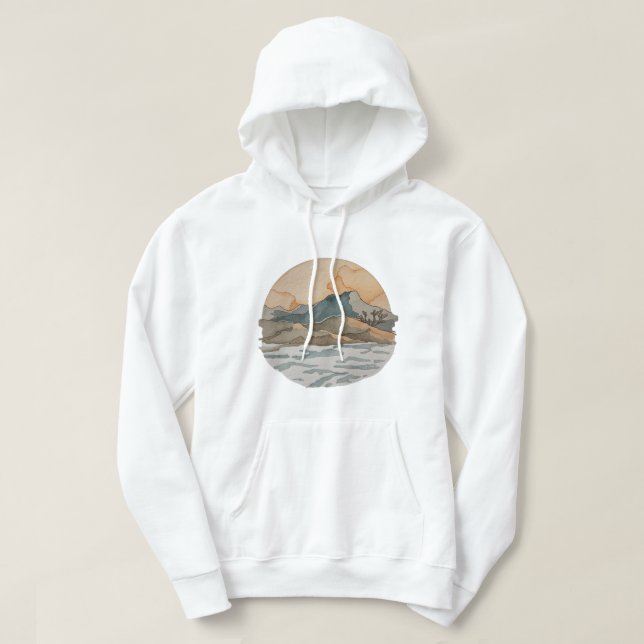 Veste À Capuche Art-Inspired Hoodie Reflecting Nature’s Calm (Design devant)