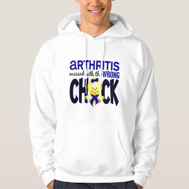 Veste À Capuche Arthrite salie avec le poussin faux (Devant)