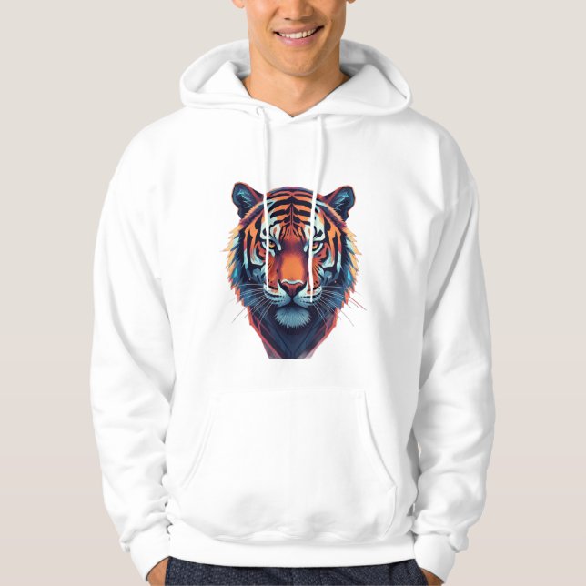 Veste À Capuche Artistic Tiger Face Hoodie – Bold & Stylish (Devant)
