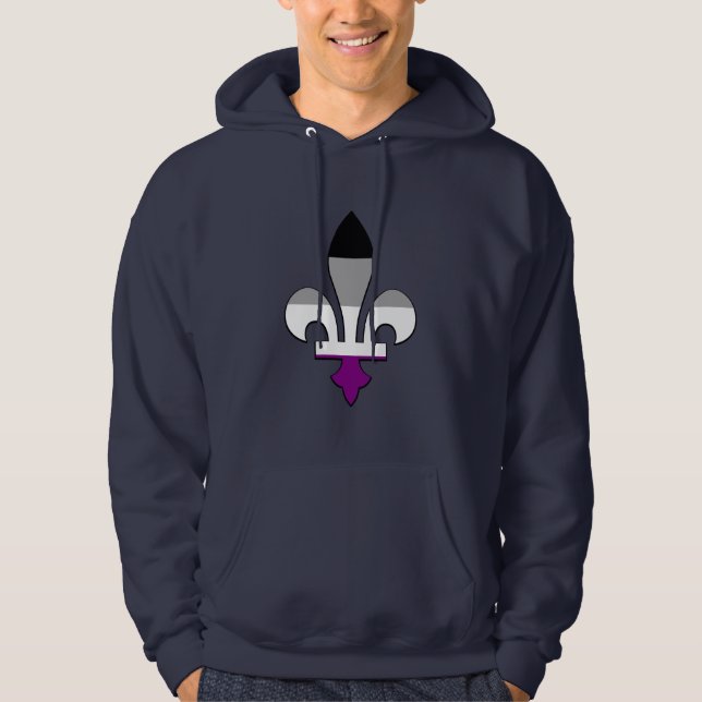 Veste À Capuche Asexuality pride fleur-de-lis  Sweatshirt (Devant)