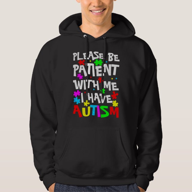 Veste À Capuche Aspergers Enfants S'Il Vous Plaît Être Patient Ave (Devant)