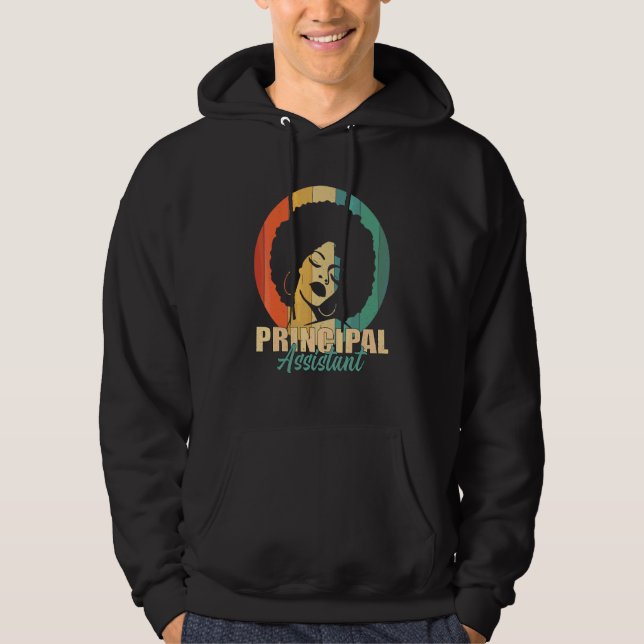 Veste À Capuche Assistant Principal Afro Titre du travail École Tr (Devant)