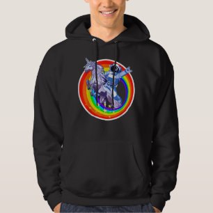 Veste À Capuche Astronaut Riding Rainbow Unicorn NASA LGBT Spacema