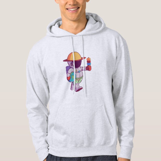 Veste À Capuche Astronaute , Drôles de Planètes Espace (Devant)