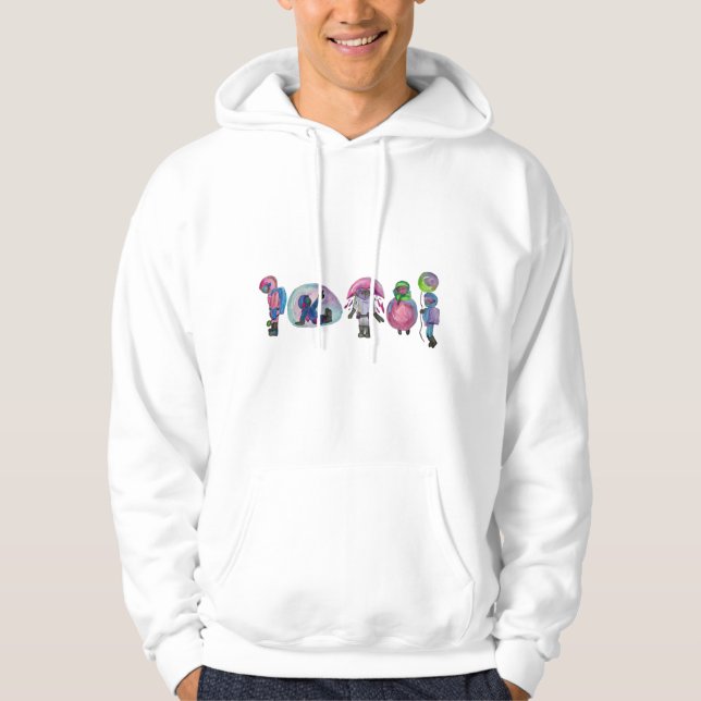 Veste À Capuche Astronautes et bulles (Devant)