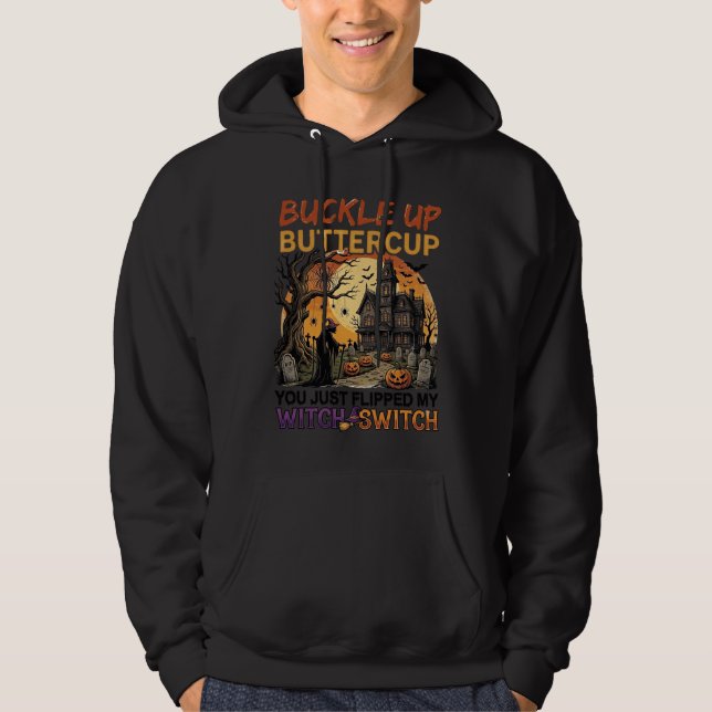 Veste À Capuche Attachez-vous Papillon Sorcière Commutateur Hallow (Devant)
