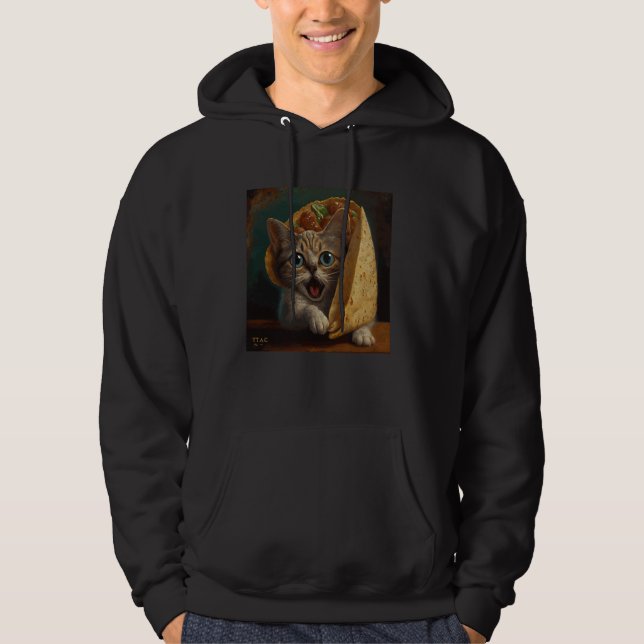 Veste À Capuche Attaque au chat Taco (Devant)