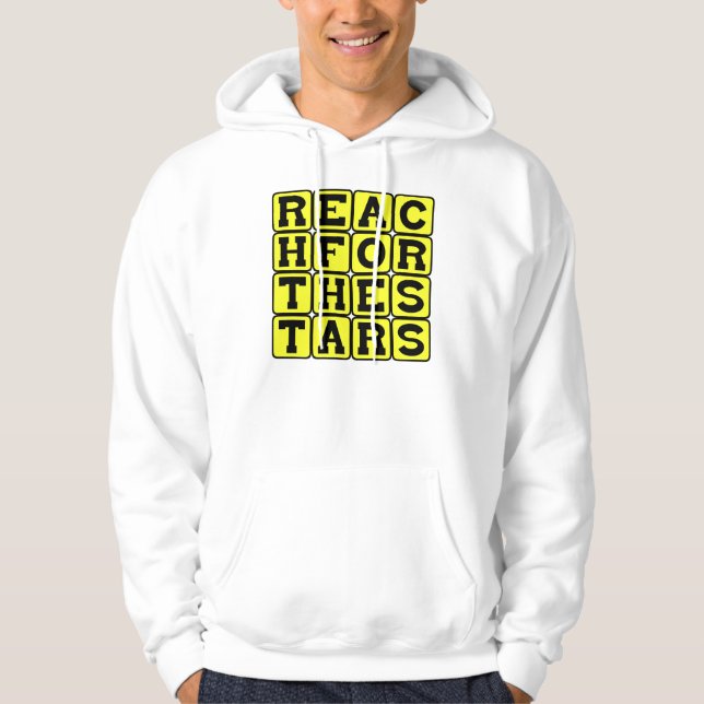 Veste À Capuche Atteindre les Étoiles, Phrase Motivante (Devant)