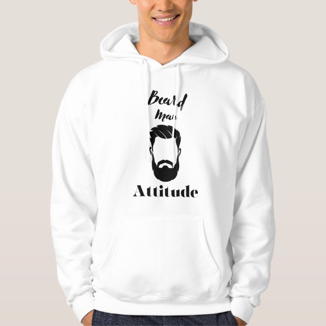 Veste À Capuche Attitude de l'homme de la barbe (Devant)