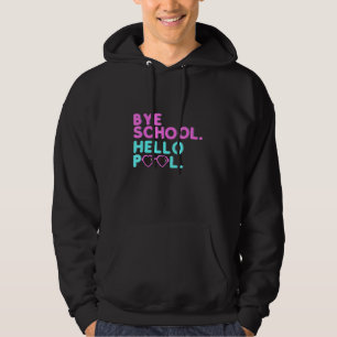 Veste À Capuche Au revoir l'école, bonjour la piscine Rétro Ensei