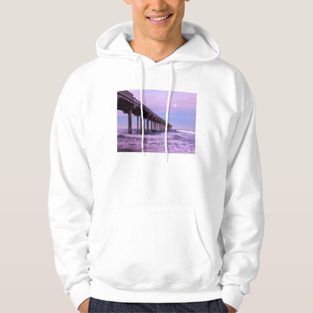Veste À Capuche Aube violette sur la jetée, Californie (Devant)