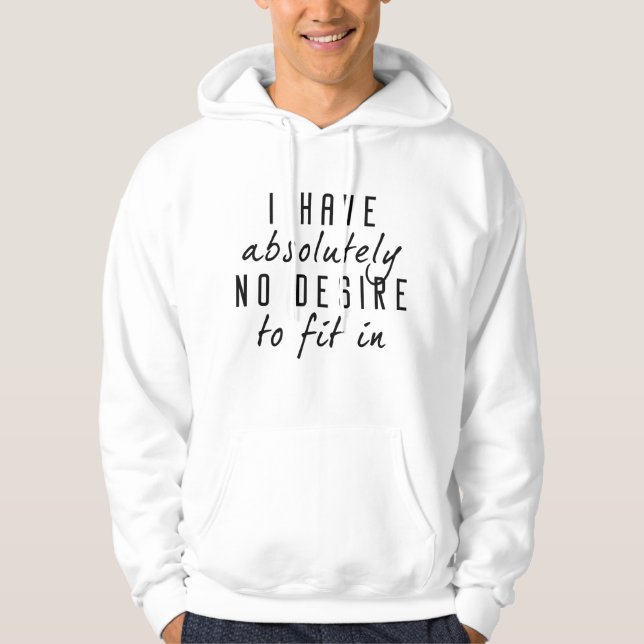 Veste À Capuche Aucun Désir De S'Intégrer (Devant)