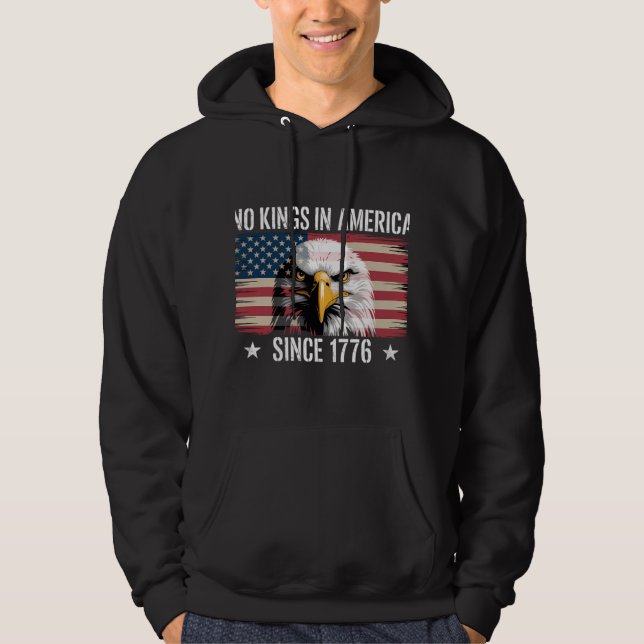Veste À Capuche Aucun roi en Amérique Aigle Drapeau (Devant)