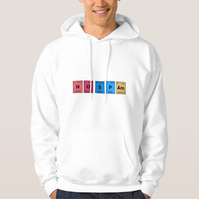 Veste À Capuche Aucune table périodique Spam (Devant)