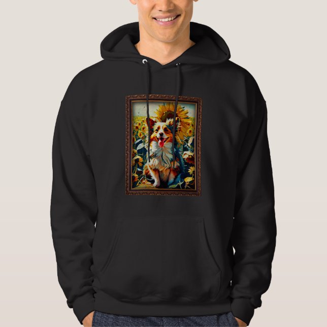 Veste À Capuche Aussiepom Painting Sunflower Flower Mom Women Flor (Devant)