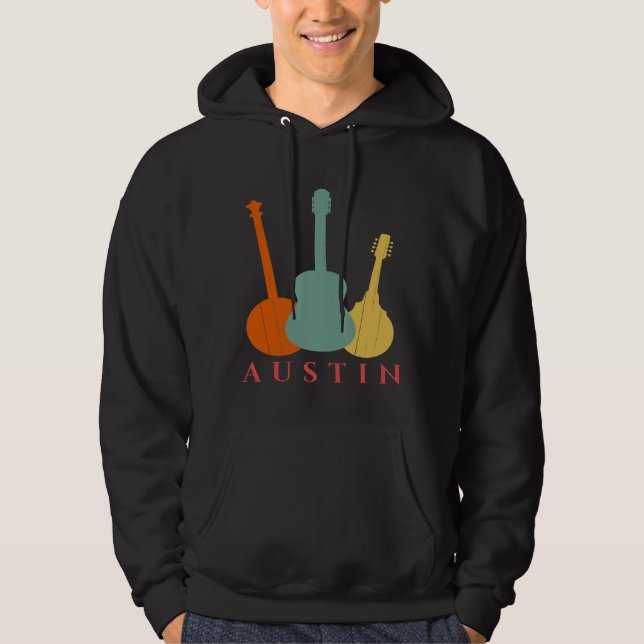 Veste À Capuche Austin Texas Distress Music (Devant)