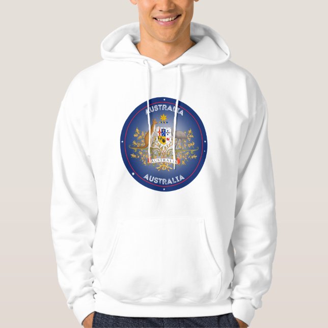 Veste À Capuche Australie Armoiries forme circulaire (Devant)